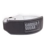Gorilla Wear 4 Inch Leren Sportriem - Halterriem - Mannen - Krachttraining - Zwart - L/XL