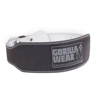 Gorilla Wear 4 Inch Leren Sportriem - Halterriem - Mannen - Krachttraining - Zwart - L/XL