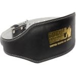 Gorilla Wear 6 Inch Leren Sportriem - Halterriem - Mannen - Krachttraining - Zwart/Goud - L/XL