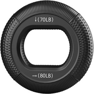 Grip Kracht Trainer - Hand Versterker - Hand Krachttraining - Verstelbare Weerstand - 78.5 mm Diameter - Zwart