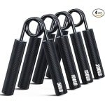 Gripkrachttrainer - 4 Stuks Handtrainers - 50 Lbs - 200 Lbs - Grip Krachttrainer voor Spieropbouw - Hand- en Onderarm - Trainingsapparaat - Zwart