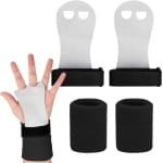 Grips voor kinderen - pull-up grips - S grippads - rekbandjes - turnen - grippads - kinder cross trainingshandschoenen - crossfit - bodybuilding - calisthenics - zwart.