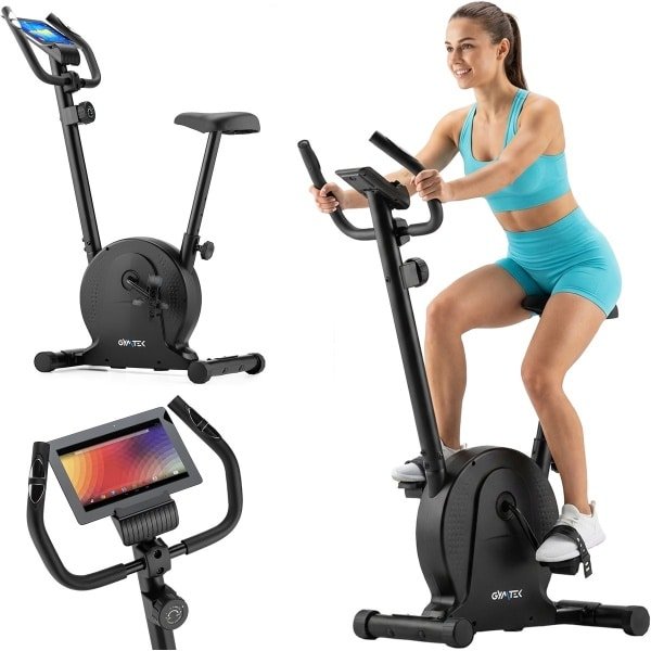 Gymtek® Magnetische Hometrainer Fiets - Fitness Fiets - Home Trainer - tot 100kg - 8 Weerstandsniveaus, 3.5kg Vliegwielgewicht - LCD Display