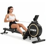 Gywowken Roeitrainer - Magnetische Roeimachine met Trainingsprogrammas & App - 16 weerstandsniveaus - LCD-scherm - Maximale capaciteit 160 KG - Stil - Zwart