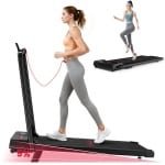 HOMEFITNESSCODE 3-in-1 opvouwbare loopband met 5% helling - Inklapbaar loopband Elektrisch met armleuningen - 1-6 km/u - 2,5 pk motor - afstandsbediening - LED-scherm - 120 kg draagvermogen - Geluid