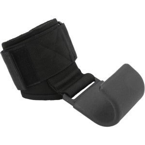 Haakriemen voor gewichtheffen en polsbandage van antislip rubber - ideaal voor sportschool, bodybuilding en krachttraining - zwart