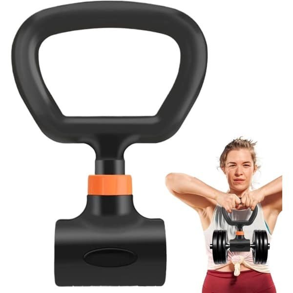 Halter Kettlebell Converter - Fitness Accessoire - Thuis Krachttraining - Duurzame ABS Constructie - 338 x 221 cm - Zwart