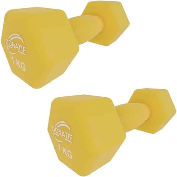 Halters Set Vinyl Gecoat Gietijzer voor Krachttraining en Fitness Thuis