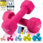 Halters Set van 2 - Neopreen Halters voor Krachttraining Thuis - Veelzijdige Fitness Halter voor Gymnastiek en Aerobics - Zeshoekig Ontwerp - Eenvoudige Opslag