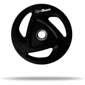 Halterschijf - Gewichtsschijf - Krachttraining - Rubberen coating - 30 mm - Zwart
