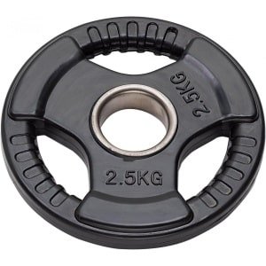 Halterschijf Gietijzer - Fitness Gewicht - Krachttraining Thuis - Tri-Grip Handgreep - 50 mm Gat - Zwart