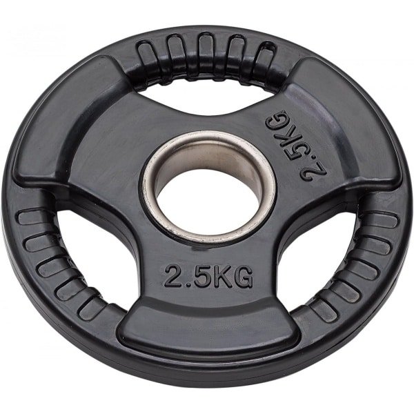 Halterschijf Gietijzer - Fitness Gewicht - Krachttraining Thuis - Tri-Grip Handgreep - 50 mm Gat - Zwart