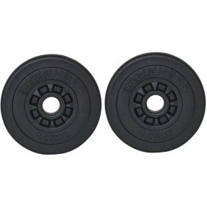 Halterschijven Kunststof - Gewichten Set - Krachttraining Thuis - Vloervriendelijk Ontwerp - 30 mm Boring - Zwart