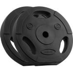 Halterschijven Set 2x 10 kg met Handvat - Bitumineus Gewicht voor Fitness en Krachttraining