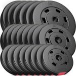 Halterschijven Set - Gewichtsschijven - Krachttraining Thuis - Duurzame Kunststof Vulling - 60 kg Totaal