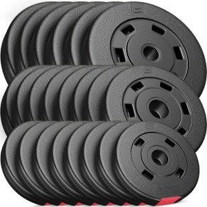 Halterschijven Set - Gewichtsschijven - Krachttraining Thuis - Duurzame Kunststof Vulling - 60 kg Totaal