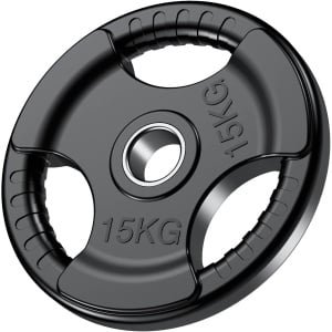 Halterschijven met rubberen afwerking voor krachttraining - Massieve gietijzeren gewichten