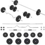 Halterset - Dumbbells - Barbell - Gewichten - Krachttraining - Verstelbaar 0-30 kg - Duurzame Koperlegering