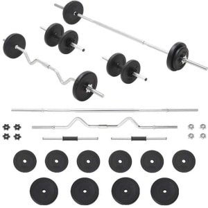 Halterset - Dumbbells - Barbell - Gewichten - Krachttraining - Verstelbaar 0-30 kg - Duurzame Koperlegering
