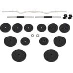 Halterset - Dumbbells - Halterstang - Krachttraining - Fitness - 60 kg - Tungsten Staal - Compact & Draagbaar