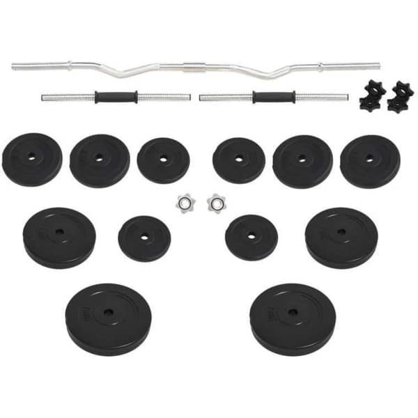 Halterset - Dumbbells - Halterstang - Krachttraining - Fitness - 60 kg - Tungsten Staal - Compact & Draagbaar