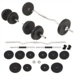 Halterset - Dumbbellset - Krachttraining Set - Fitness Gewichten - Spieropbouw Set - 30 kg Gewicht - Roestvrij Staal - Verstelbare Halters
