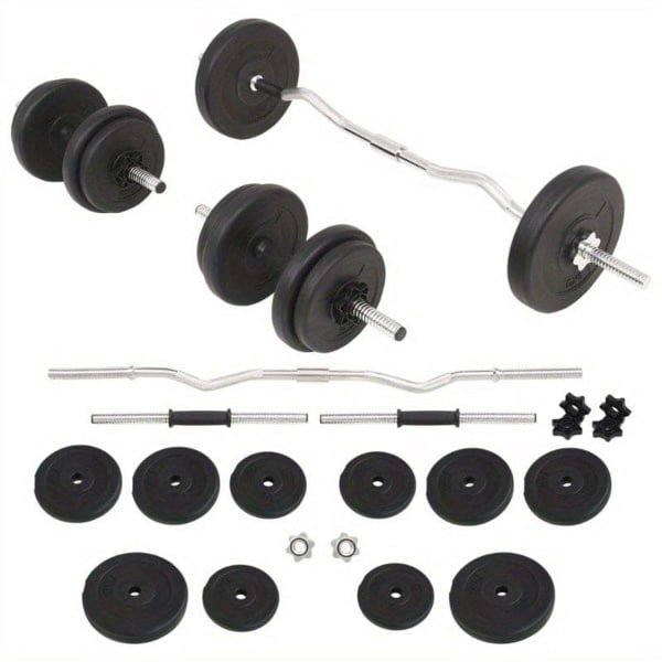 Halterset - Dumbbellset - Krachttraining Set - Fitness Gewichten - Spieropbouw Set - 30 kg Gewicht - Roestvrij Staal - Verstelbare Halters