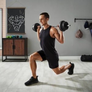 Halterset - Dumbells - Verstelbare - 30KG - Halterstang Met Gewichten - Voor Krachttraining - en Fitness - Duurzame Gewichtsplaten - Zwart