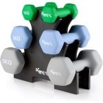 Halterset met Standaard 18 kg Neopreen Dumblels voor Krachttraining Thuis