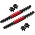 Halterstangen Set - Fitness Accessoires - Krachttraining Thuis - Met Antislip Handgrepen - 50cm Lengte - Zwart