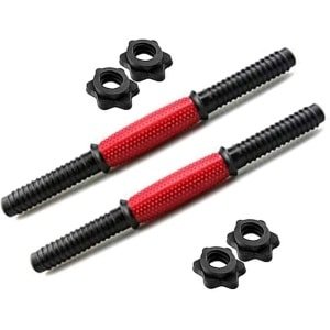 Halterstangen Set - Fitness Accessoires - Krachttraining Thuis - Met Antislip Handgrepen - 50cm Lengte - Zwart
