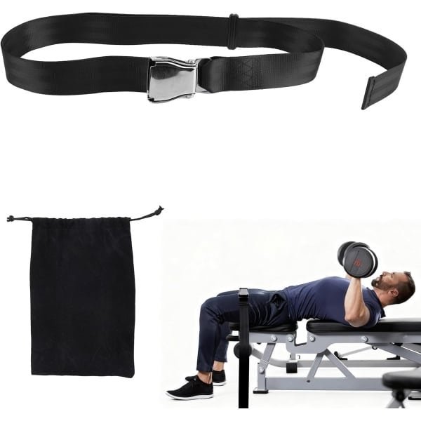 Hamstring Krulband - Fitness Band - Thuis Krachttraining - Duurzaam Polyester - 200 cm Lengte - Zwart