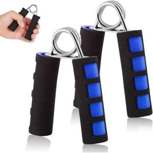 Handtrainers set voor spieropbouw en krachttraining - 2 stuks gripkrachttrainers voor hand- en onderarm - trainingsapparaat met antislip handgreep