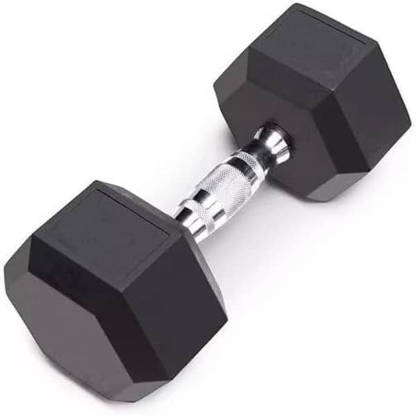 Hexagonale Halters 10 kg - Gietijzer met Rubber Coating voor Krachttraining