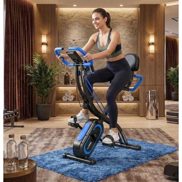 Hometrainer 5-in-1 Inklapbaar met App Compatibiliteit (2026) - 16 Weerstandsniveaus - Extra Stil Magnetisch - Indoor Bike tot 160 kg - Designbest