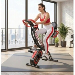 Hometrainer 5-in-1 Inklapbaar met App-Koppeling (2026) - 16 Weerstandsniveaus - Extra Stille Magnetische Ergometer - Indoor Bike voor Thuis tot 160 kg - Designbest