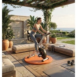 Hometrainer 5-in-1 - Inklapbare Ergometer Fiets 2026, Stil & Comfortabel, LCD-Display, Verstelbare Zit & Antislip Pedalen, Indoor Fitnessfiets voor Thuis, Senioren & Cardio, Max 150 kg Designbest