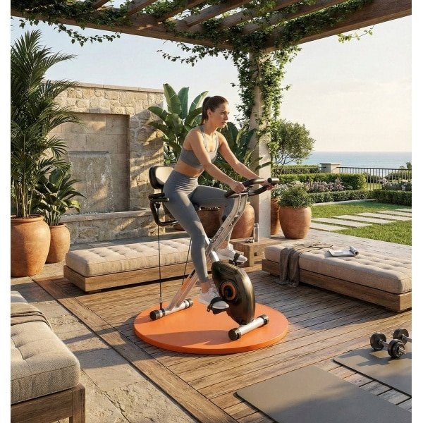 Hometrainer 5-in-1 - Inklapbare Ergometer Fiets 2026, Stil & Comfortabel, LCD-Display, Verstelbare Zit & Antislip Pedalen, Indoor Fitnessfiets voor Thuis, Senioren & Cardio, Max 150 kg Designbest