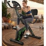 Hometrainer 5-in-1 inklapbaar - Multifunctionele Ergometer Fiets voor Thuis, Magnetisch 16-Weerstandsniveaus, LCD-Display, Stille Cardio Workout, Verstelbaar Zadel, 160 kg Belastbaar Designbest