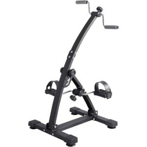 Hometrainer Arm Beenoefenfiets - Mini Fiets Trainer - Thuis Fitness - Verstelbare Weerstand - 93x41x41cm - Zwart