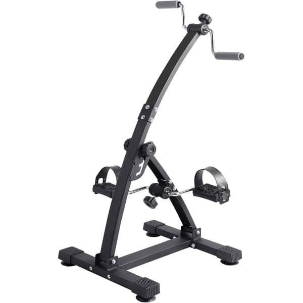 Hometrainer Arm Beenoefenfiets - Mini Fiets Trainer - Thuis Fitness - Verstelbare Weerstand - 93x41x41cm - Zwart