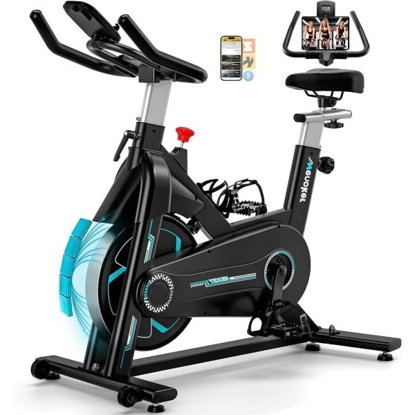 Hometrainer - Binnenfiets - Fitnessfiets - Magnetische Fiets - Ergometer - Geruisloze Magnetische Weerstand - Verstelbaar Zadel & Stuur - Max 160 kg Belastbaar - Verbeterd LCD Display
