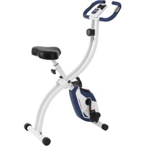 Hometrainer Fiets - Fitness Fiets - Binnen Trainen - 8 Weerstanden - Opvouwbaar Ontwerp - Marineblauw
