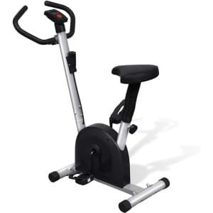 Hometrainer - Fitnessfiets - Cardiofiets - Fitnessapparaat - Hometrainerfiets - Compact Formaat - Verstelbaar Zadel - Stil Bandoverdrachtssysteem - Draagvermogen 100 kg - Zwart