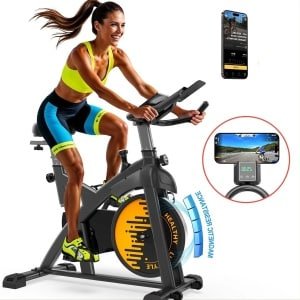 Hometrainer - Fitnessfiets - Exercisefiets - Magnetische Fiets - Stil Werkend - Verstelbaar Zadel - Bluetooth Connectiviteit
