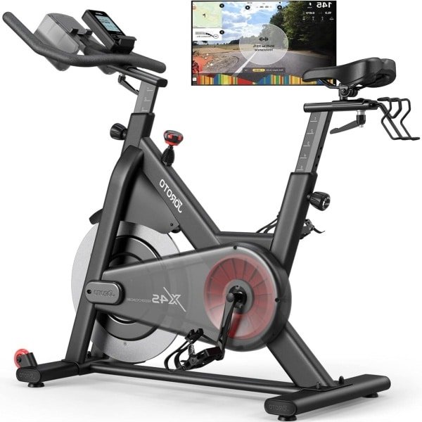 Hometrainer - Fitnessfiets - Spinningfiets - Indoor Bike - Trainingsfiets - Belastbaar Tot 150 kg - Magnetische Weerstand Met Bluetooth