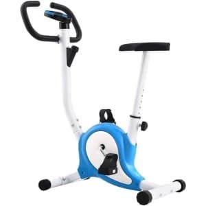 Hometrainer - Fitnessfiets - Trainingsfiets - Indoorfiets - Spinningfiets - Bandweerstand - Verstelbaar Zadel - Blauw - Compact & Stil