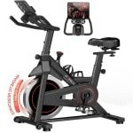Hometrainer - Fitnessfiets - Trapfiets - Indoor Bike - Fitnessfiets Binnen - Stille Riemaandrijving - Extra Comfortabel Zadel met Ventilatie - LCD Display met Snelheid & Calorieënteller