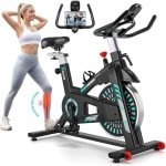 Hometrainer, Indoor Cyclingfiets, Hometrainer Met Een Draagvermogen Tot 140 kg, Robuust Frame, Verstelbare Weerstand En Transportwielen.