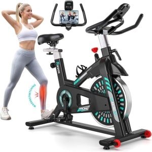 Hometrainer, Indoor Cyclingfiets, Hometrainer Met Een Draagvermogen Tot 140 kg, Robuust Frame, Verstelbare Weerstand En Transportwielen.